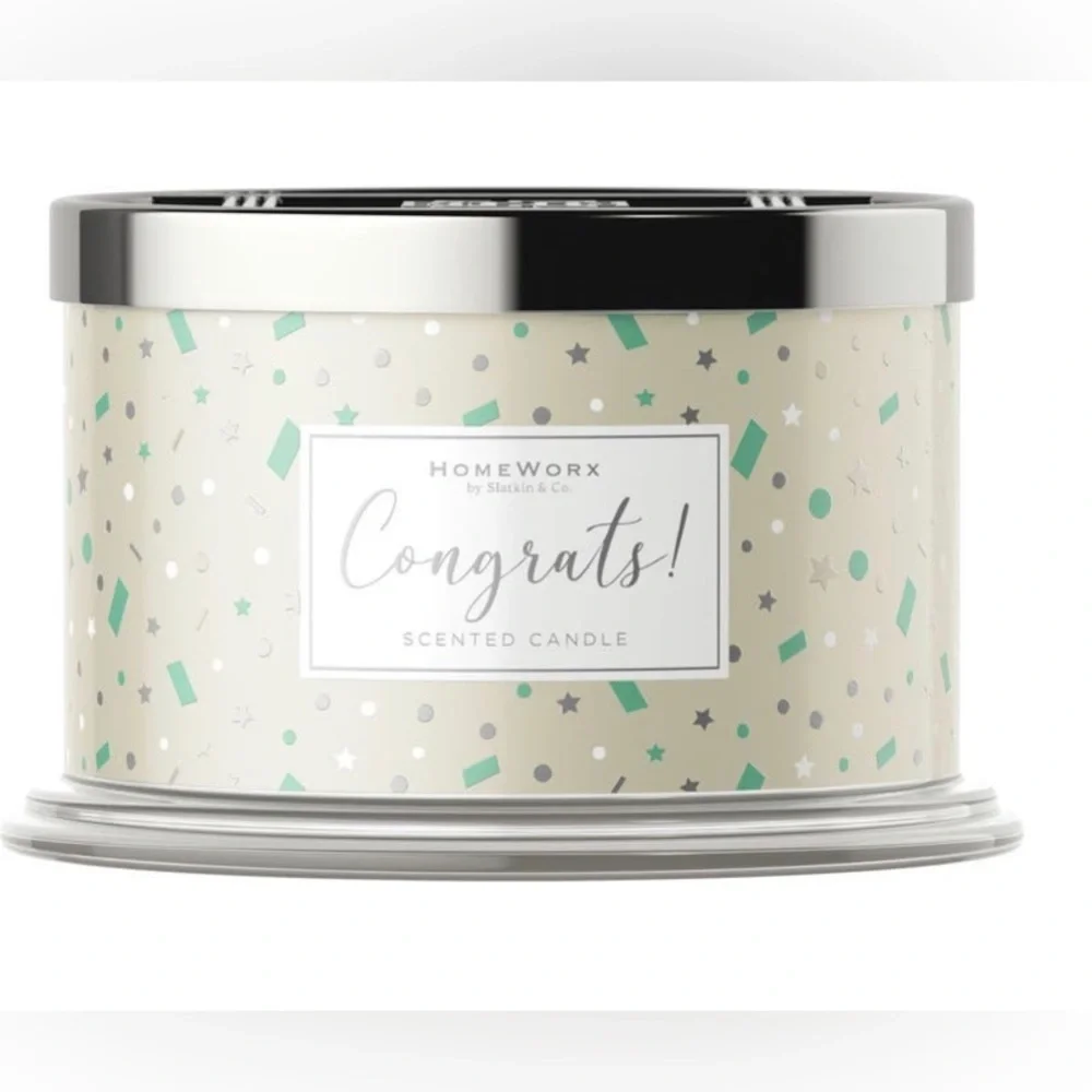 Homeworx 4 Wick scented candle in Congratulations scent | 18 oz.